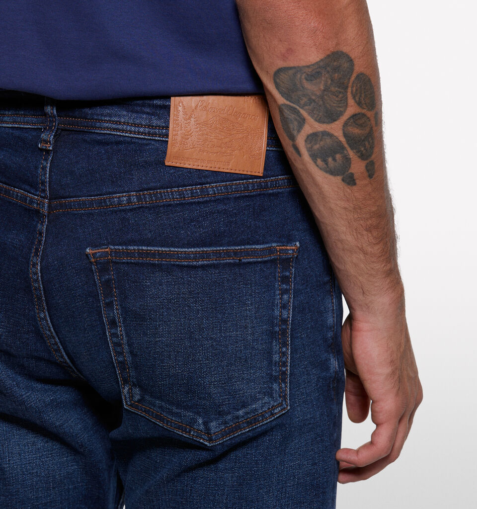 Blue Style 74 slim fit jeans - men's slim fit jeans - Dark Blue | Sisley image number 4